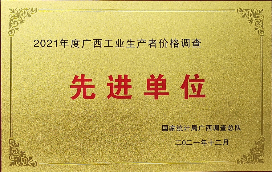 2021年价格调查先进单位