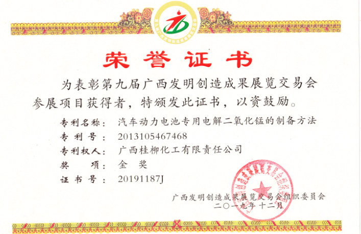 广西发明创造成果金奖